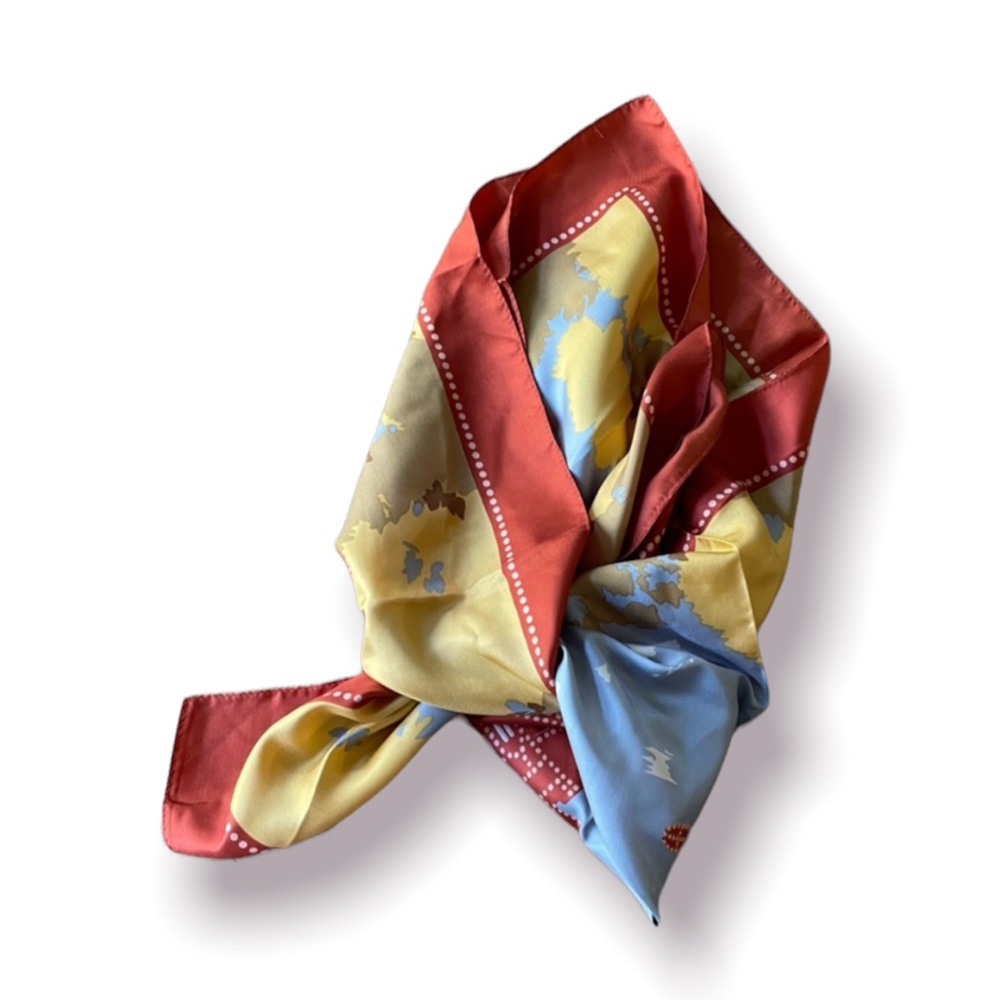 Vintage Silk Square Scarf